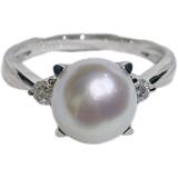 JEWELRY　ノンブランドジュエリー　リング　指輪　PT900 パール　P D0.10ct　約4.2g　#12  2147200544557【208】
