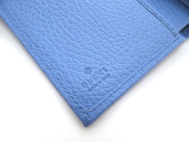 極美品✨グッチ 三つ折り財布 マーモント キルティング レザー ライトブルー グッチ 折り財布 マーモント キルティング レザー シルバー金具