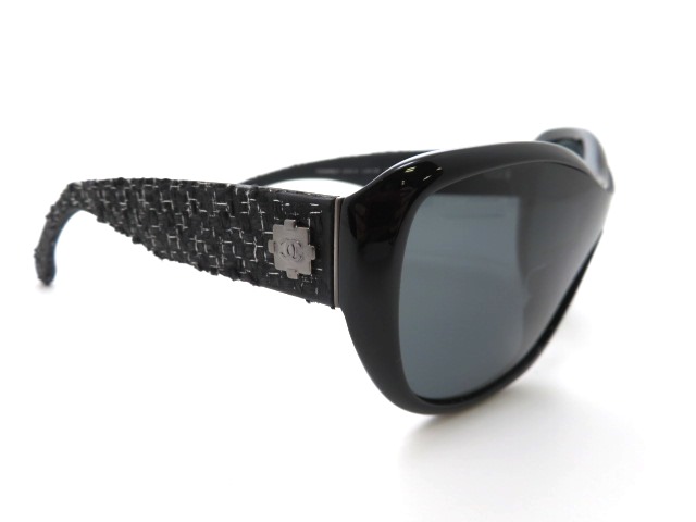 CHANEL シャネル 小物 サングラス ブラック ツイード プラスチック