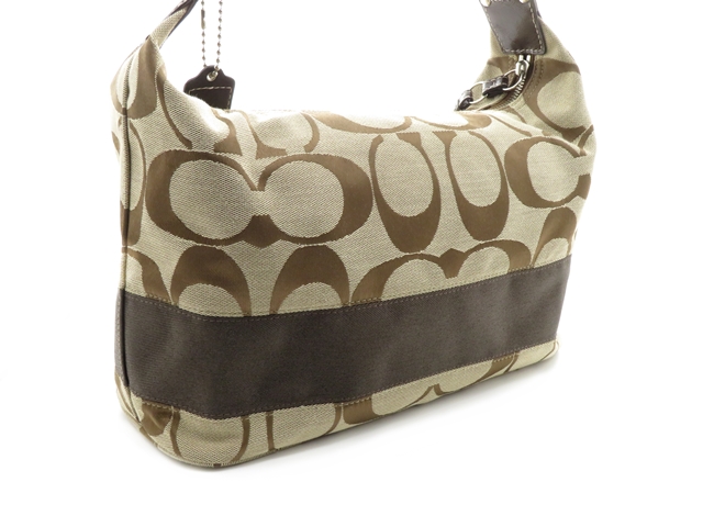 COACH コーチ ショルダーバッグ レザー キャンバス シグネチャー6442