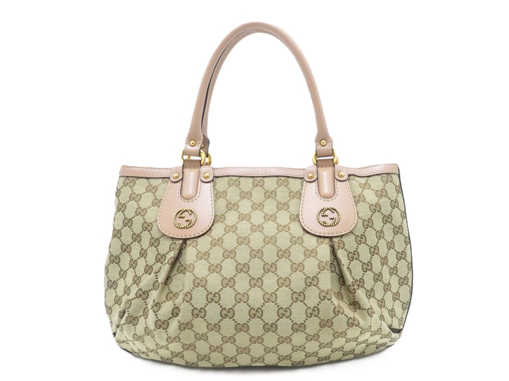 GUCCI グッチ GGトートバッグ ベージュ ピンクベージュ