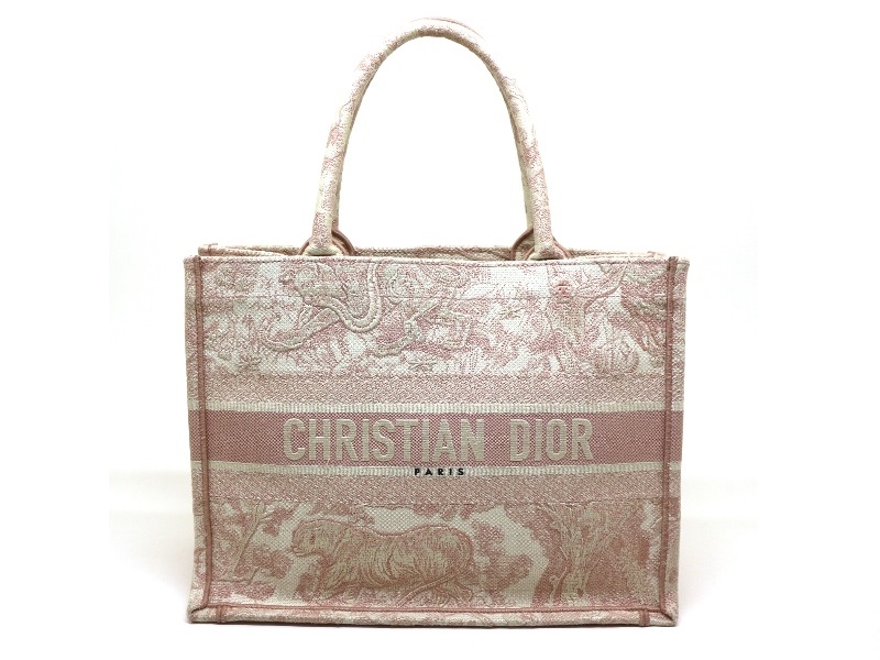 Dior ディオール ブックトート ミディアム ピンク キャンバス