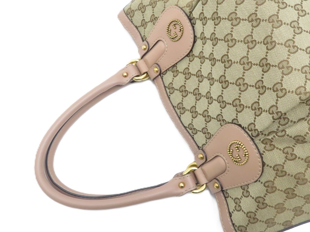 GUCCI グッチ GGトートバッグ ベージュ ピンクベージュ