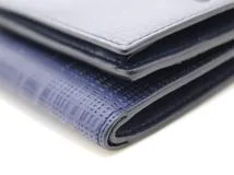 LOEWE ロエベ 財布 トライフォールドウォレット ネイビー カーフ (2143000705037) 【200】