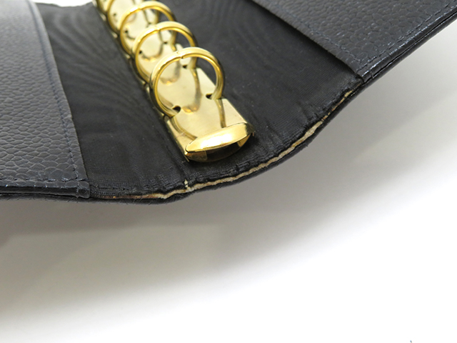 CHANEL シャネル 手帳カバー ブラック キャビアスキン 【472 CHANEL シャネル 手帳カバー ブラック キャビアスキン 【472