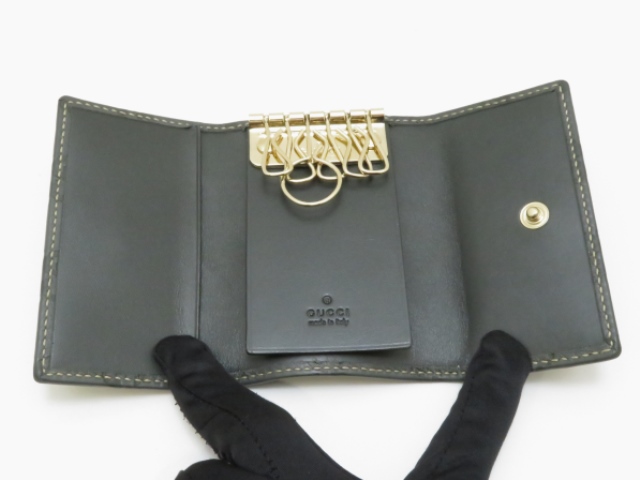 グッチ　グッチシマ　ケース グッチグッチシマ カードケース 紺 ユニセックス レザー コイン