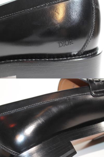Dior　ディオール　革靴　ローファー　3LO111YON　メンズ42　約27cm　ブラック　レザー　2148103446771【200】 image number 7