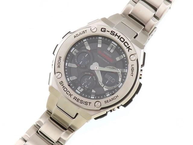 CASIO カシオ メンズ 電波ソーラー G-SHOCK G-STEEL GST-W110D-1AJF ブラック文字盤 SS/樹脂　2148103859373【207】