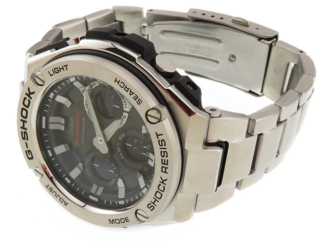CASIO カシオ メンズ 電波ソーラー G-SHOCK G-STEEL GST-W110D-1AJF ブラック文字盤 SS/樹脂　2148103859373【207】