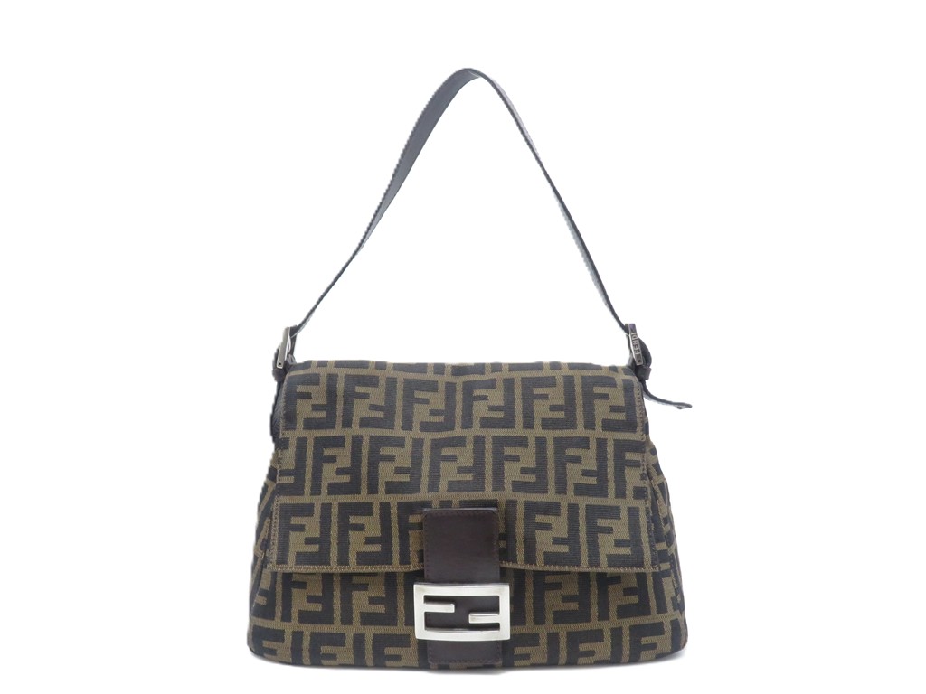 FENDI ベージュキャンバス マンマバケット ズッカ柄 ZUCCa SALE 美品 フェンディ FENDI マンマバケット ハンドバッグ
