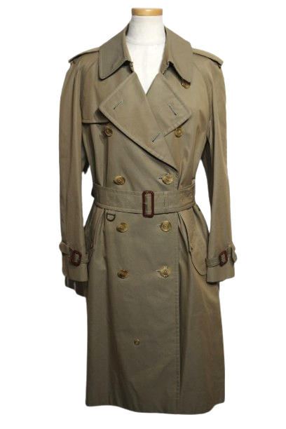 □ BURBERRY バーバリー シルク混 ライナー付 ステンカラー