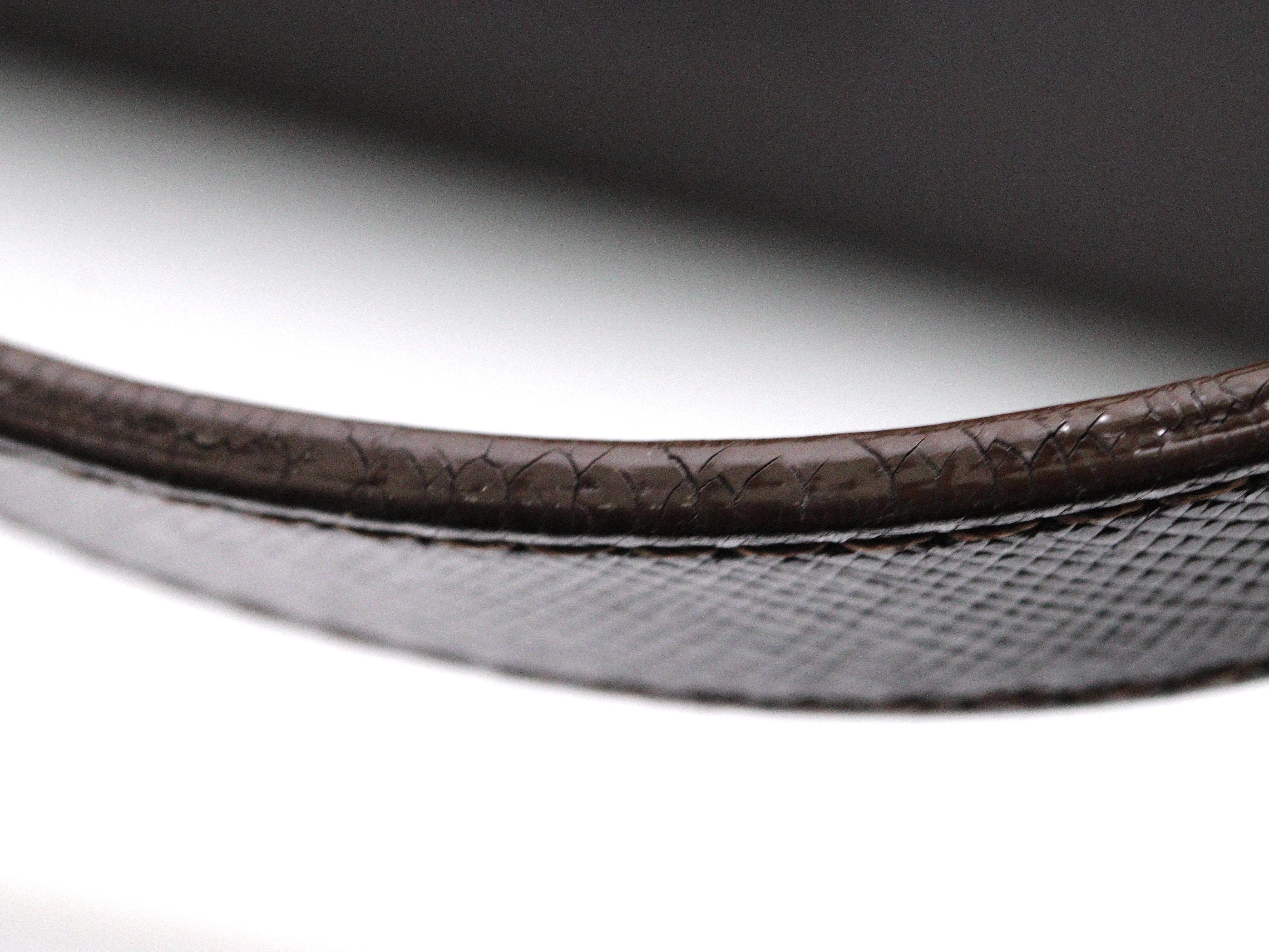 BURBERRY バーバリー チェック柄ハンドバッグ ダークブラウン/ベージュ キャンバス/レザー 【471】 Y