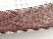 BURBERRY　バーバリー　チェック柄ハンドバッグ ダークブラウン/ベージュ キャンバス/レザー　【471】　Y