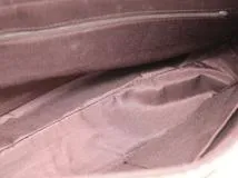 BURBERRY　バーバリー　チェック柄ハンドバッグ ダークブラウン/ベージュ キャンバス/レザー　【471】　Y