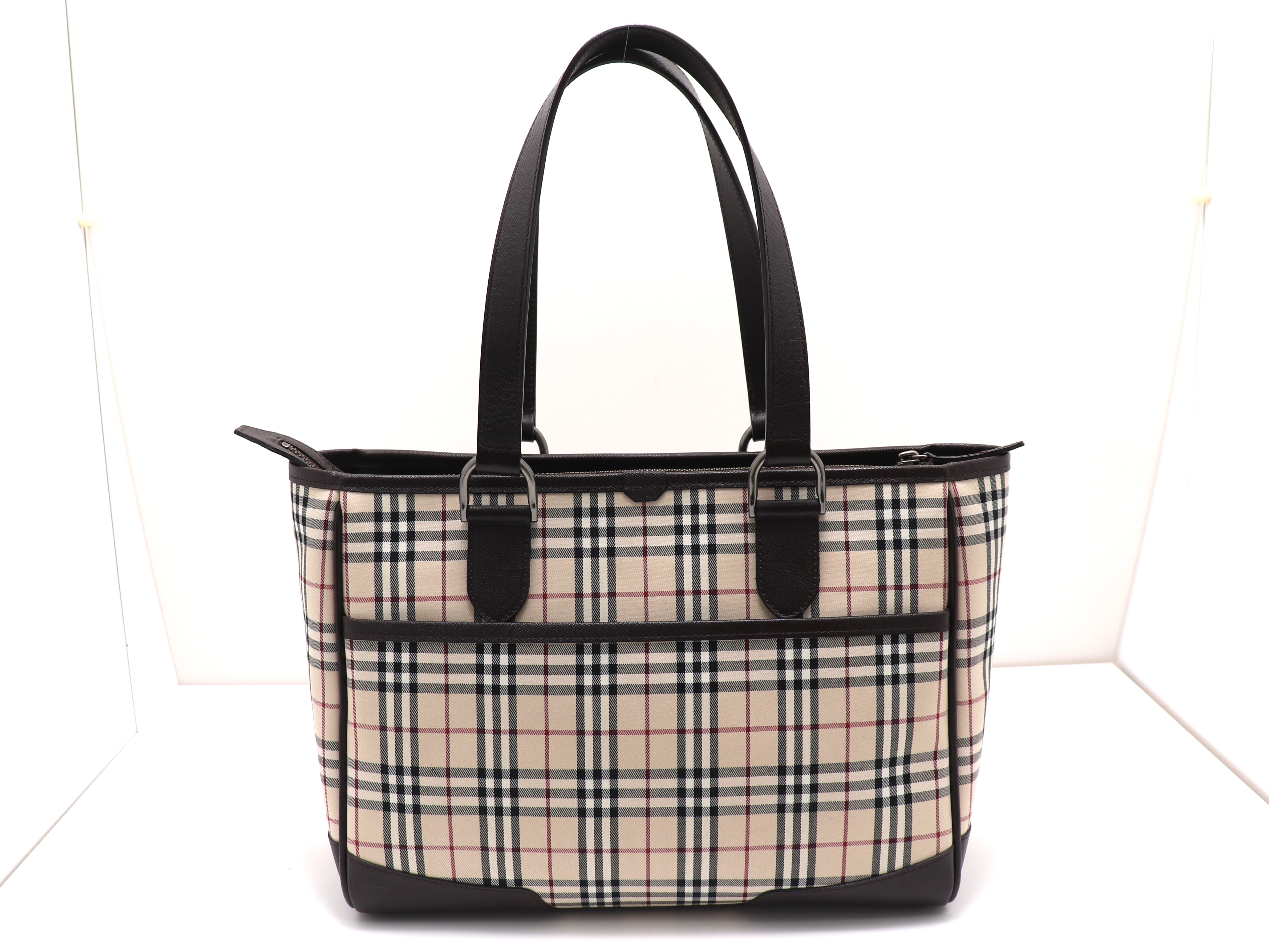 BURBERRYバーバリー トートバッグ A4 ノバチェック ベージュ BURBERRY バーバリー ノバチェック トートバッグ ベージュ/ダーク