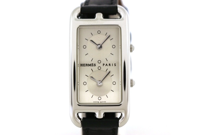 HERMES CC3-210 ケープコッド ドゥゾーン 腕時計 SS 革 レディース