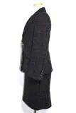 ARMANI　アルマーニ　衣類　セットアップ　スーツ　レディース40　ブラック　ツイード　ウール　2143200491334　【200】