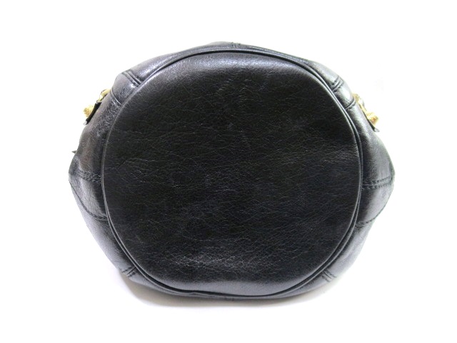 ◆バレンシアガ ザ・ジャイアントポンポン 巾着型 2way レザー バッグ 黒◆