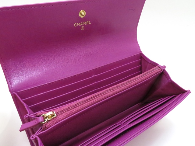 CHANEL シャネル 財布 シャネル19 ロングフラップウォレット パープル