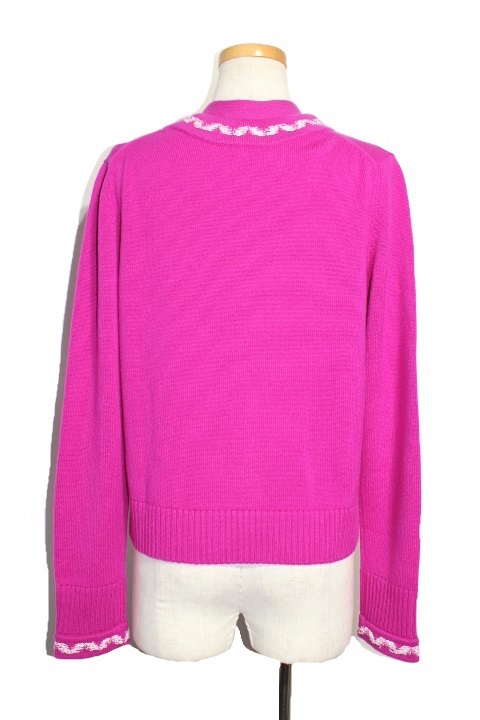 CHANEL シャネル カーディガン レディース34 パープル カシミヤ  