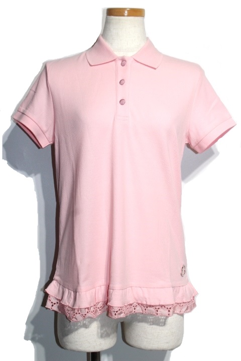 Moncler モンクレール 半袖ポロシャツ レディースs ピンク コットン 0 の購入なら 質 の大黒屋 公式