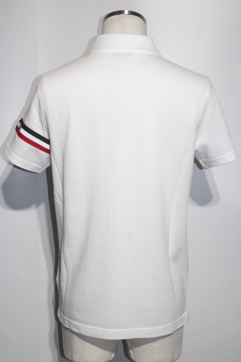 【新品タグ付】MONCLER モンクレール ポロシャツ ロゴ ホワイト 半袖 S MONCLER モンクレール ポロシャツ レディース 半袖 コットン