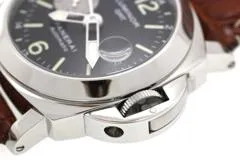 PANERAI パネライ 腕時計 2004年並行品 ルミノールGMT PAM00088 ブラック文字盤 ステンレススティール／アリゲーターベルト 自動巻き【472】SJ