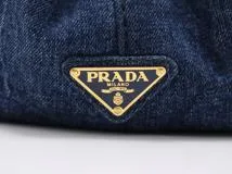 PRADA　プラダ　ハンドバッグ　カナパM　ブルー　デニム　B1877B【471】L