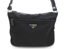 PRADA プラダ ショルダーバッグ ブラック ナイロン レザー BT0421【473】
