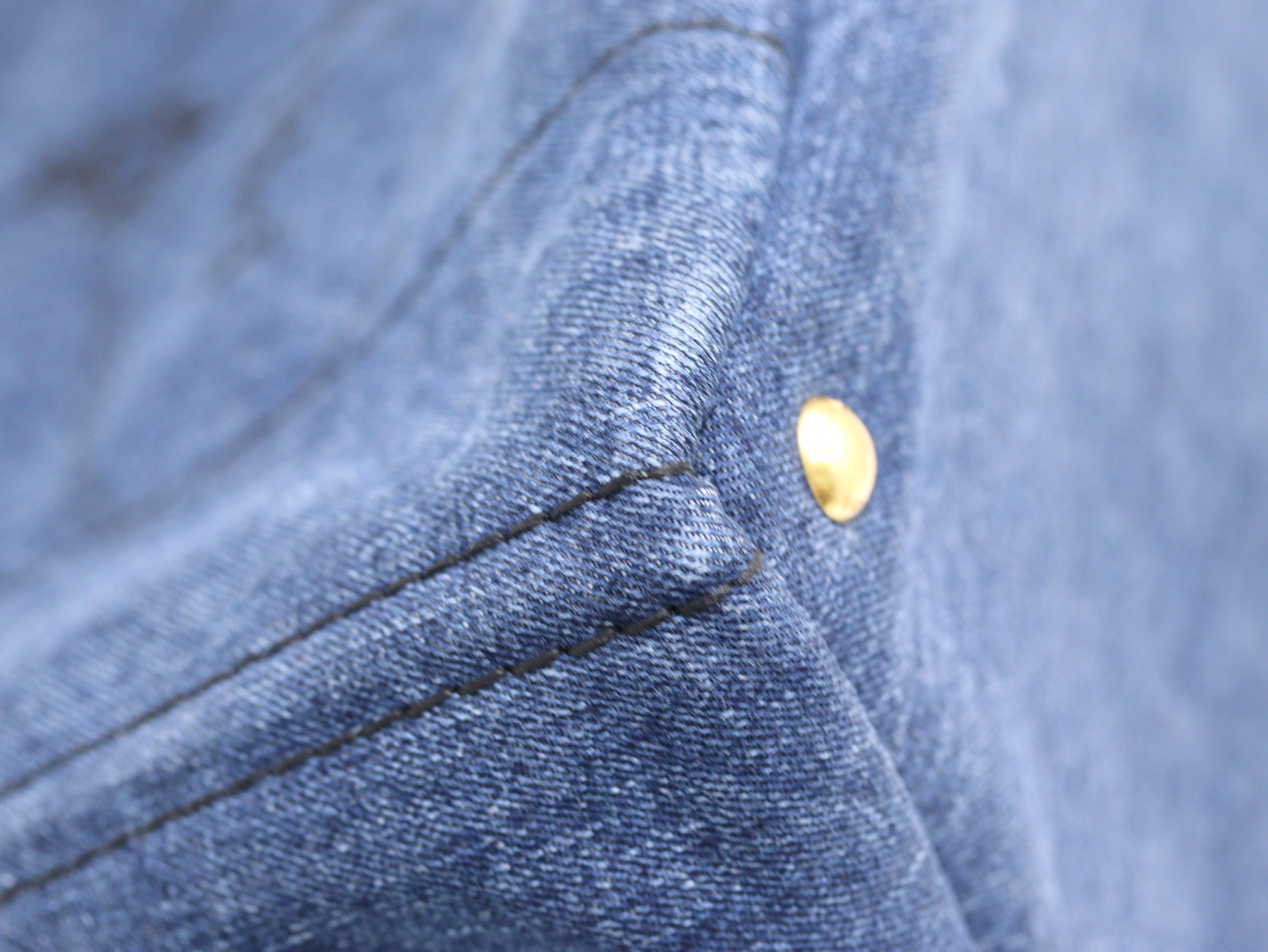 PRADA　プラダ　ハンドバッグ　カナパM　ブルー　デニム　B1877B【471】L