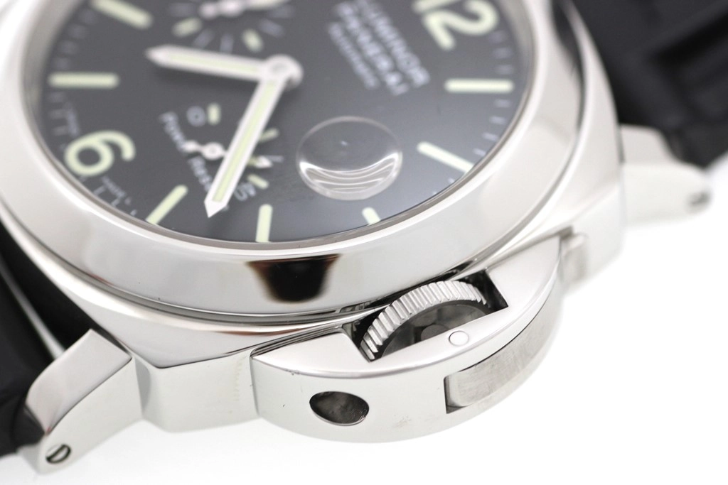PANERAI パネライ 腕時計 2006年並行品 ルミノール パワーリザーブ PAM00090 ブラック文字盤 ステンレス/ラバーベルト 自動巻 【472】SJ