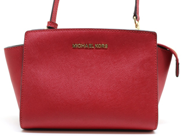 MICHAEL KORS　マイケルコース　セルマ　ショルダーバッグ　レッド　レザー　30T3GLMM2L　2148103653148【200】