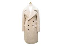 BOTTEGA VENETA　ボッテガ・ヴェネタ　ブラッシュドウールコート　レディース42　ベージュ　アルパカ　679627 V18W0　2148103797064　【432】