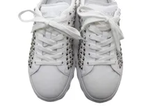 JIMMY CHOO ジミーチュウ 靴 ダイヤモンドライトスニーカー レディース37(約24cm) ホワイト レザー スタッズ DIAMONDLIGHT 参考定価：\132,000- (2147200528878)【200】