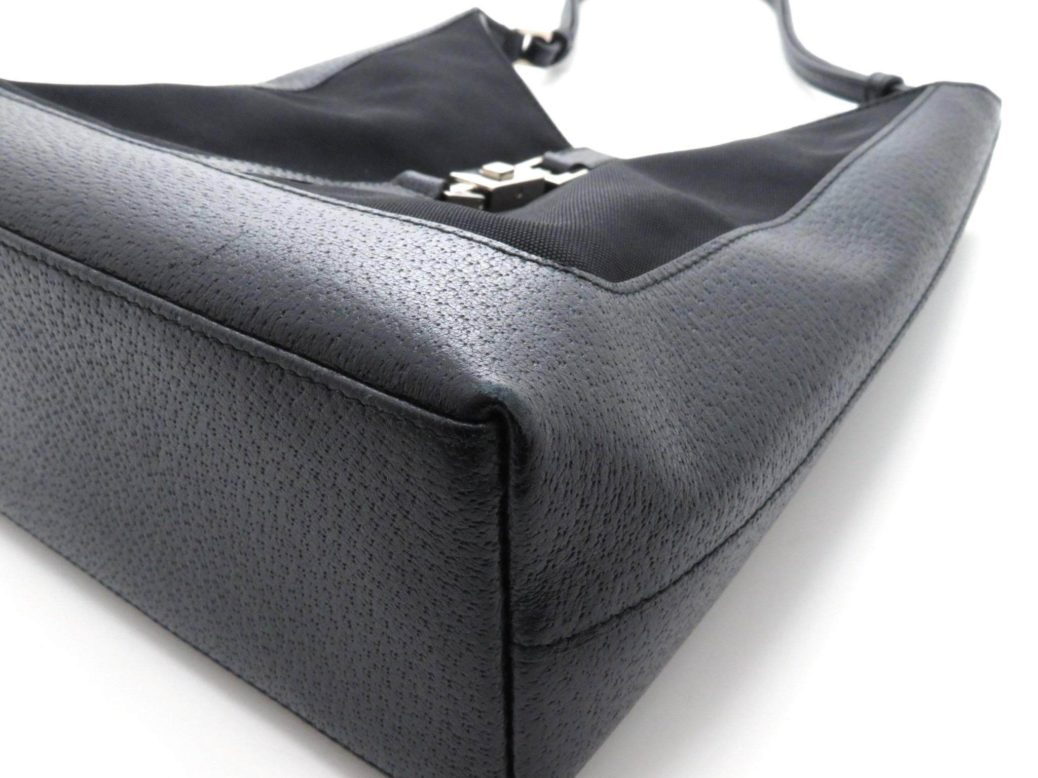 GUCCI グッチ ジャッキー ワンショルダー ブラック ナイロン/レザー