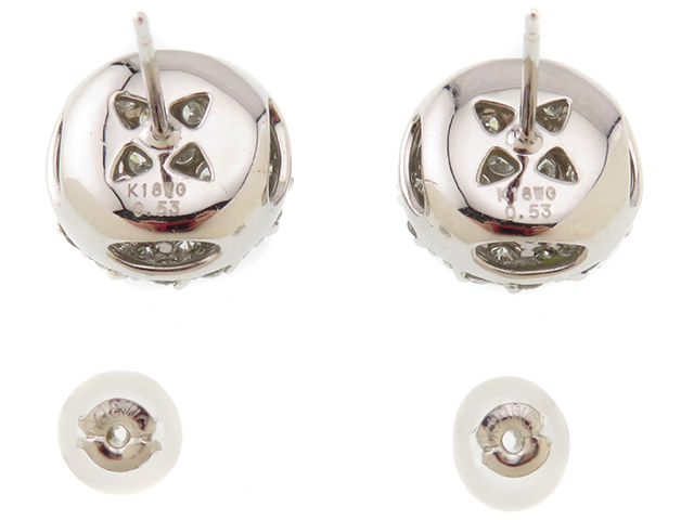 WEB限定】K18 ホワイトゴールド ダイヤモンド ピアス