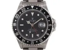 U番 ROLEX ロレックス 腕時計 GMTマスターI 16700 トリチウム ブラック文字盤 ステンレス 自動巻き【472】SJ
