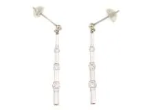 【25‐21】一粒　ダイヤモンド　ピアスD0.25ct×2【中古】【PT900】 25‐21】一粒 ダイヤモンド ピアスD0.25ct×2【中古】【PT900