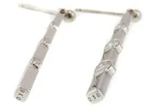 JEWELRY ジュエリー ピアス K18WG/ポストPT900 ダイヤモンド0.18