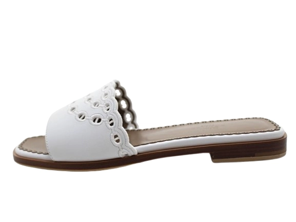 HERMES エルメス 靴 ガエル シェーヌダンクル サンダル レディース38.5(約25cm) ホワイトレザー H231291Z (2141000353340) 【200】