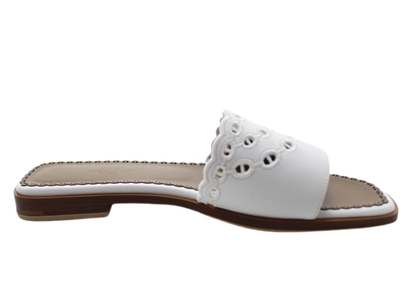 HERMES エルメス 靴 ガエル シェーヌダンクル サンダル レディース38.5(約25cm) ホワイトレザー H231291Z (2141000353340) 【200】