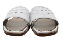 HERMES エルメス 靴 ガエル シェーヌダンクル サンダル レディース38.5(約25cm) ホワイトレザー H231291Z (2141000353340) 【200】