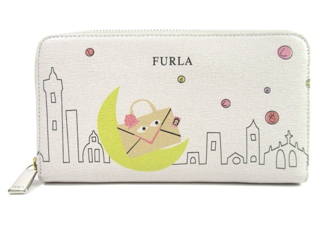 FURLA フルラ ラウンド長財布 オフホワイト/イエロー レザー 殿内真帆コラボ【430】2148103281433 の購入なら「質」の大黒屋（公式）