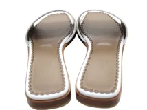 HERMES エルメス 靴 ガエル シェーヌダンクル サンダル レディース38.5(約25cm) ホワイトレザー H231291Z (2141000353340) 【200】