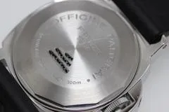 PANERAI パネライ 腕時計 2006年並行品 ルミノール パワーリザーブ PAM00090 ブラック文字盤 ステンレス／ラバーベルト 自動巻 【472】SJ