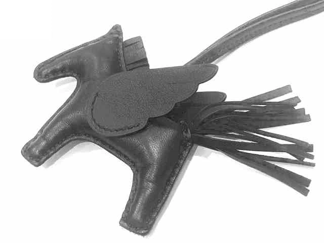 HERMES エルメス　小物 バッグチャーム ロデオペガサスチャームPM ソーブラック アニョーミロ B刻印 2143100484917【430】