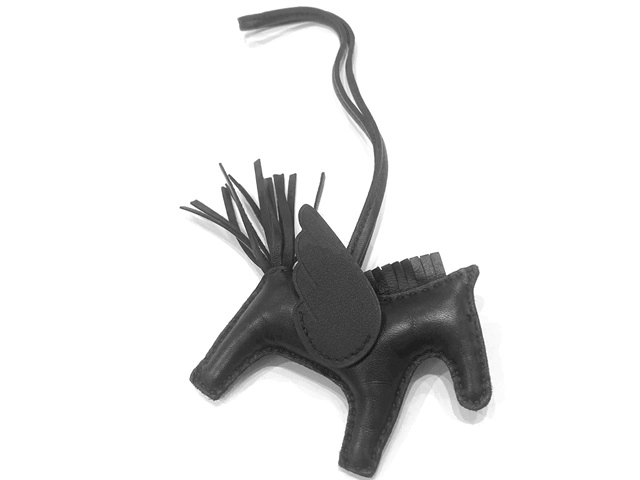 HERMES エルメス　小物 バッグチャーム ロデオペガサスチャームPM ソーブラック アニョーミロ B刻印 2143100484917【430】