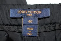 LOUIS VUITTON　ルイヴィトン　パンツ　40　ブラック　レーヨン　モノグラム　【432】