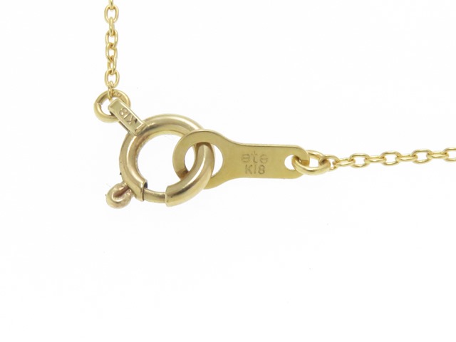 ete エテ ネックレス K18イエローゴールド ダイヤモンド0.04ct 約1.3g  