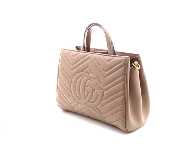 GUCCI グッチ バッグ GGマーモント 448054 キルティング2wayハンドバッグ ピンクベージュ 2148103638862 【472】